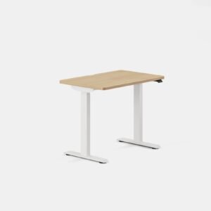 Duo Standing Desk – Woodgrain / White / 36 inches x 24 inches
