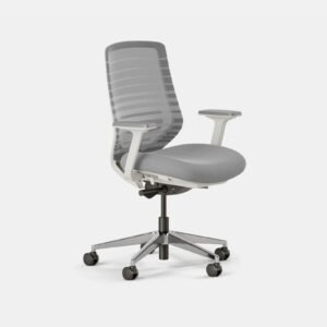 Ergonomic Chair – Pebble / White / Standard