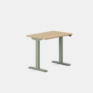 Duo Standing Desk – Woodgrain / Sage / 36 inches x 24 inches